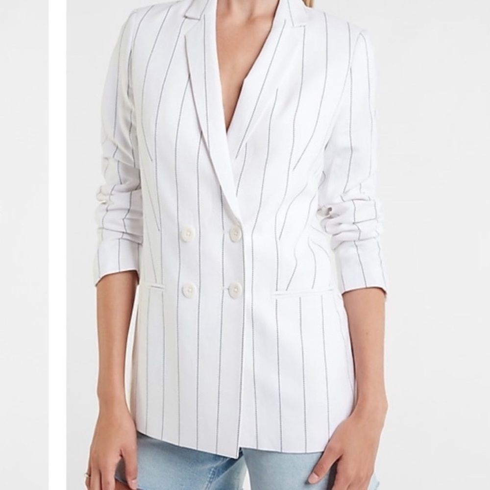 Small Express White Pinstripe Blazer